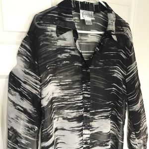 Diane Von Furstenberg Silk Assets Blouse Size Med